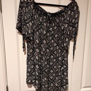 Rip Curl Black and White Print Cover Up